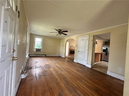 Empty room, Interior, Kitchen, Wood Texture Flooring