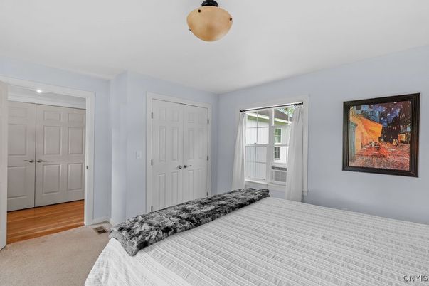 Bedroom, Interior, Pendant Lights, Wood Texture Flooring