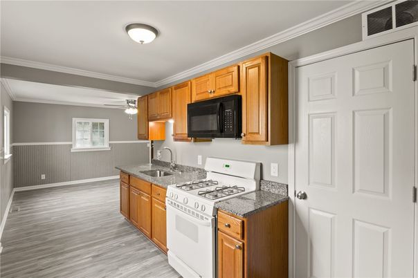 Interior, Kitchen, Wood Texture Flooring