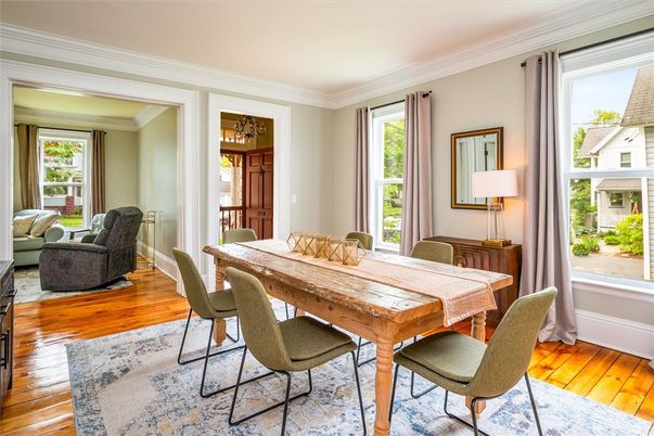 Dining room, Interior, Wood Texture Flooring
