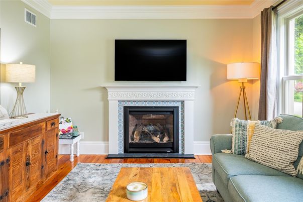 Fireplace, Interior, Living room, Wood Texture Flooring
