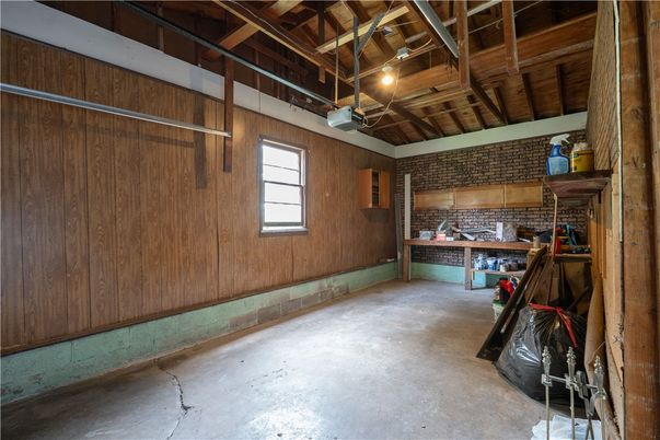 Empty room, Interior, Stone Walls, Wooden Beams, Wooden Ceilings, Wooden Walls