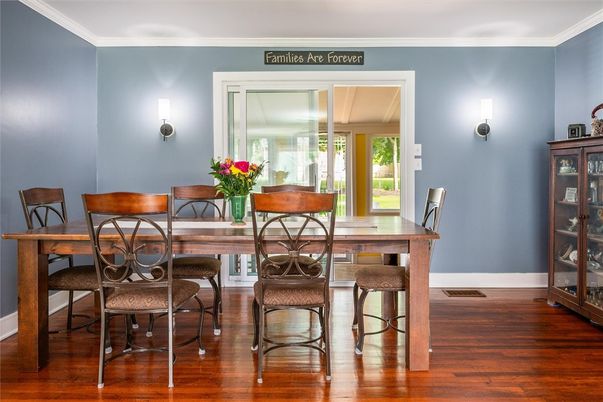 Dining room, Interior, Wood Texture Flooring