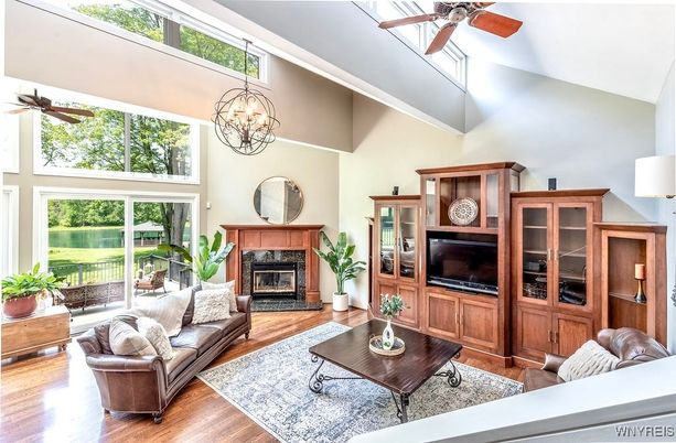 Chandelier, Fireplace, Interior, Living room, Wood Texture Flooring