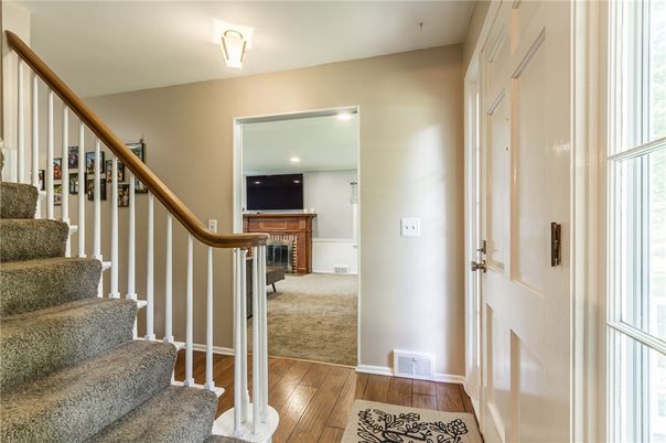 Fireplace, Interior, Recessed Lighting, Wood Texture Flooring