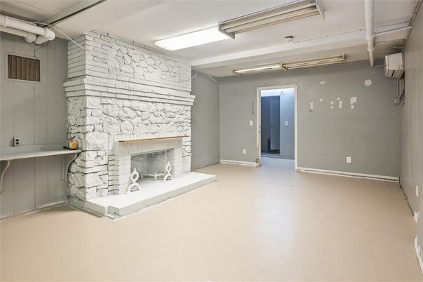 Empty room, Fireplace, Interior, Stone Walls