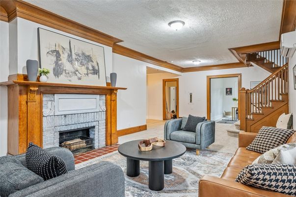 Fireplace, Interior, Living room, Recessed Lighting