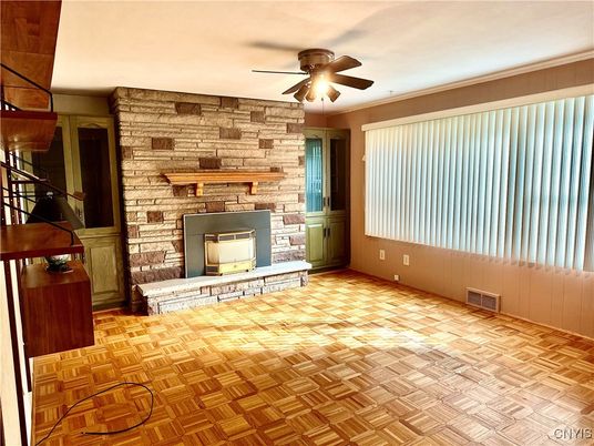 Fireplace, Interior, Stone Walls, Wood Texture Flooring