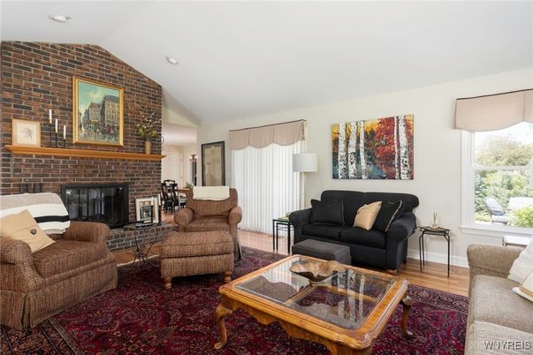 Fireplace, Interior, Living room, Stone Walls, Wood Texture Flooring