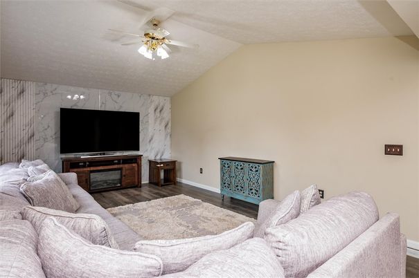 Interior, Living room, Marble Walls, Wood Texture Flooring
