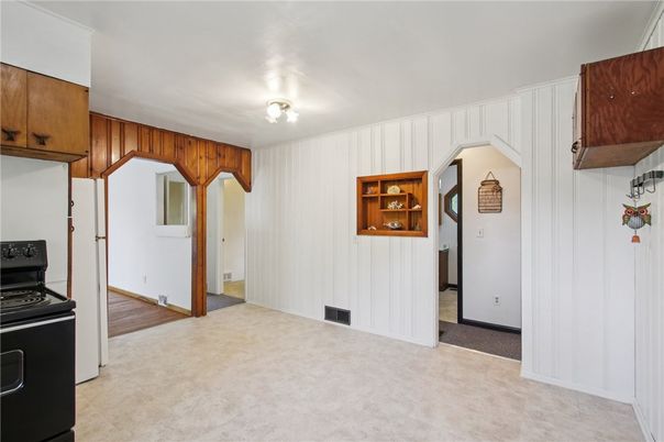 Empty room, Interior, Kitchen, Wood Texture Flooring