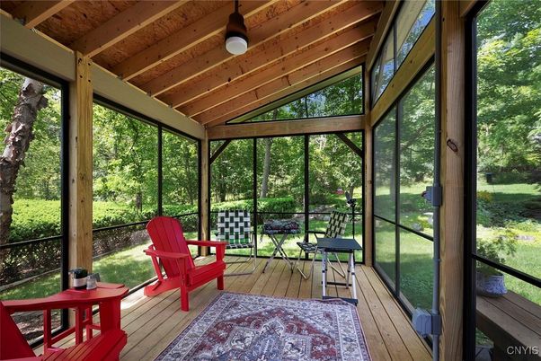 Interior, Sun Room, Wooden Beams, Wooden Ceilings, Wood Texture Flooring
