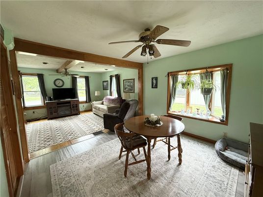 Dining room, Interior, Living room, Wooden Beams, Wood Texture Flooring