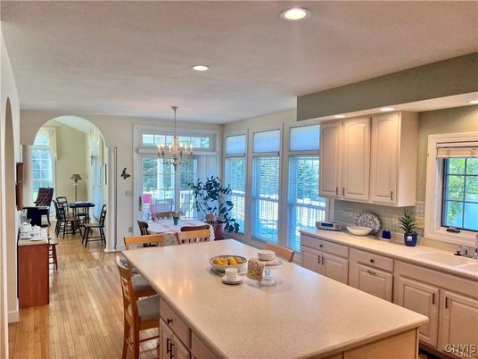 Chandelier, Dining room, Interior, Kitchen, Recessed Lighting, Wood Texture Flooring