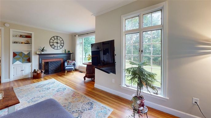 Fireplace, Interior, Wood Texture Flooring
