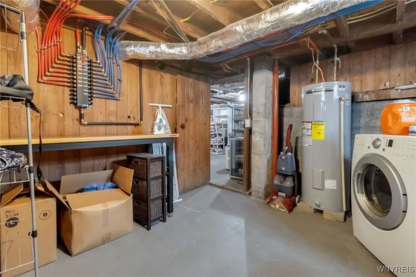 Interior, Washer, Wooden Walls