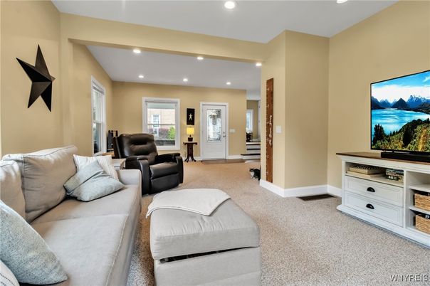 Interior, Living room, Recessed Lighting
