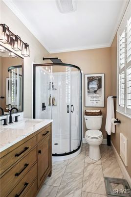 Bathroom, Glass Shower, Interior, Marble