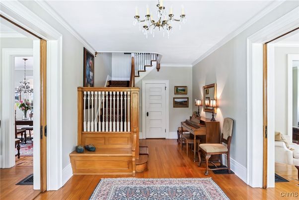 Chandelier, Interior, Pendant Lights, Piano, Wood Texture Flooring