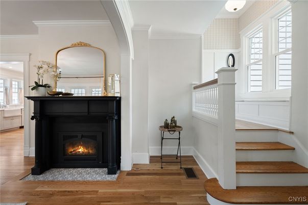 Fireplace, Interior, Wood Texture Flooring