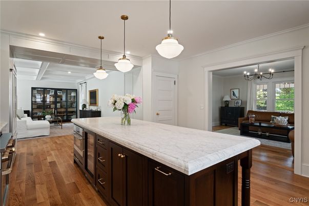 Interior, Living room, Pendant Lights, Recessed Lighting, Wood Texture Flooring