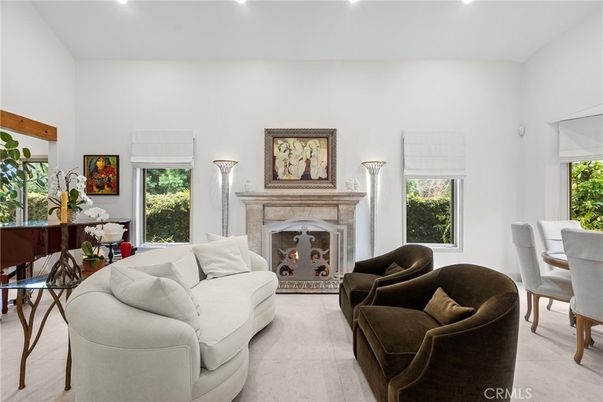 Dining room, Fireplace, Interior, Living room, Recessed Lighting