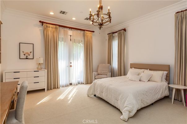 Bedroom, Chandelier, Interior, Recessed Lighting