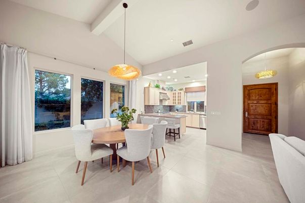 Dining room, Interior, Kitchen, Pendant Lights, Recessed Lighting