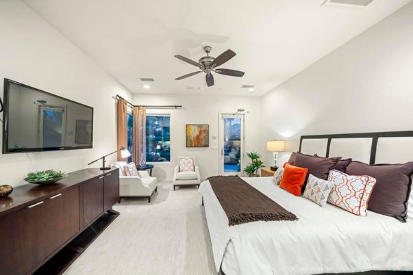 Bedroom, Interior, Recessed Lighting