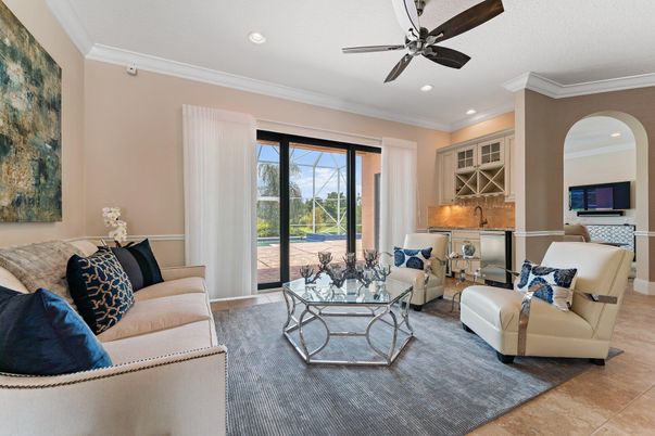 Interior, Living room, Recessed Lighting