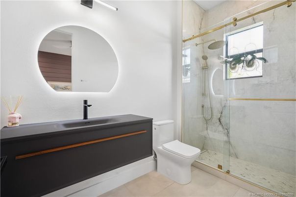 Bathroom, Glass Shower, Interior, Marble Walls