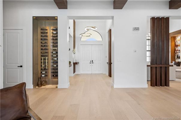 Interior, Pendant Lights, Wine Storage, Wood Texture Flooring