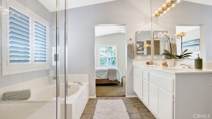 Bathroom, Bedroom, Dual Sink Vanities, Glass Shower, Interior