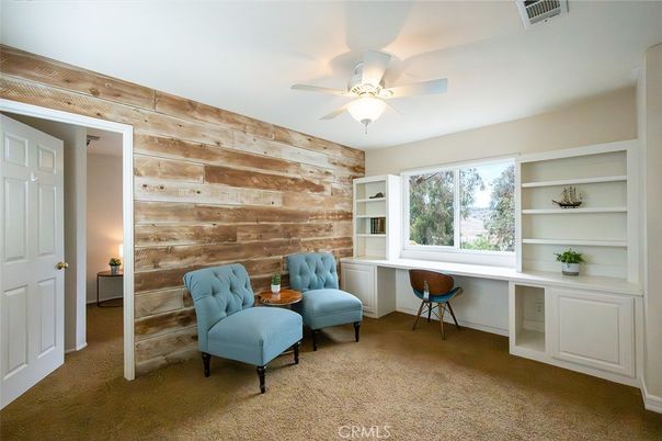 Home Office, Interior, Wooden Walls