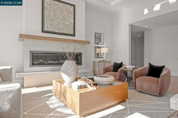 Fireplace, Interior, Living room, Recessed Lighting