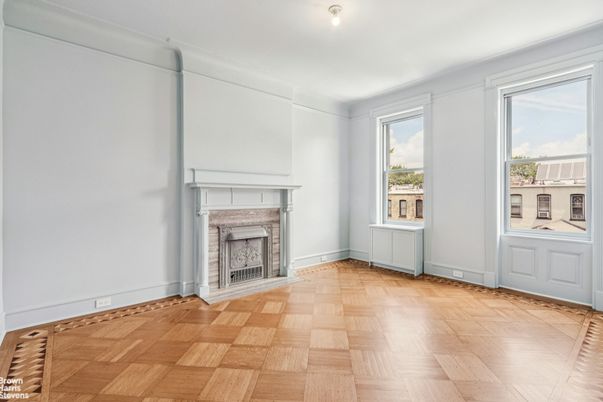 Empty room, Fireplace, Interior, Wood Texture Flooring