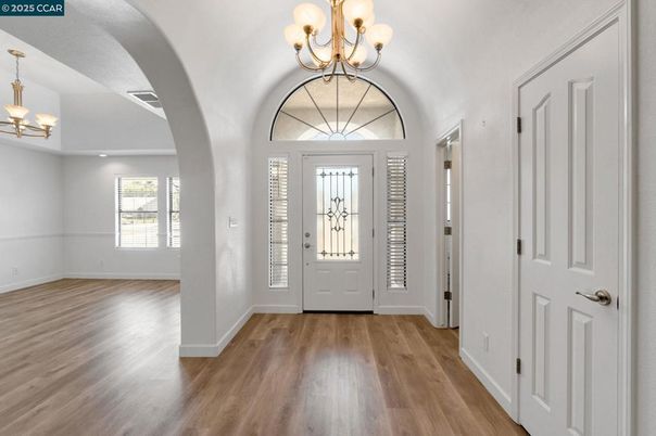 Chandelier, Interior, Recessed Lighting, Wood Texture Flooring