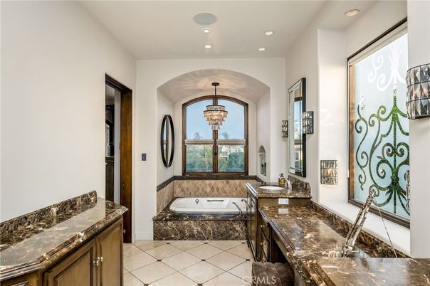 Bathroom, Chandelier, Interior, Recessed Lighting