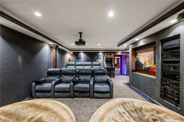 Home Theatre Room, Interior, Recessed Lighting, Theatre Room