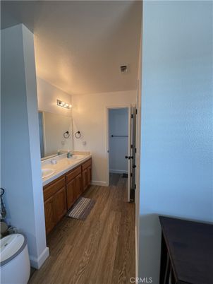 Bathroom, Dual Sink Vanities, Interior, Wood Texture Flooring
