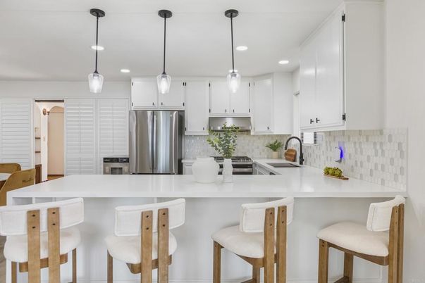 Interior, Kitchen, Pendant Lights, Recessed Lighting, Stainless Steel Appliances
