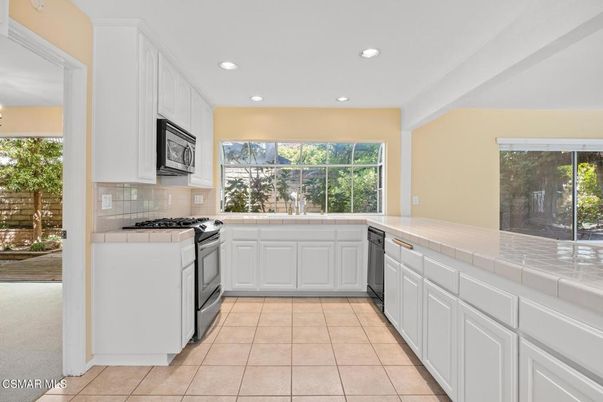 Interior, Kitchen, Recessed Lighting, Tile Countertops