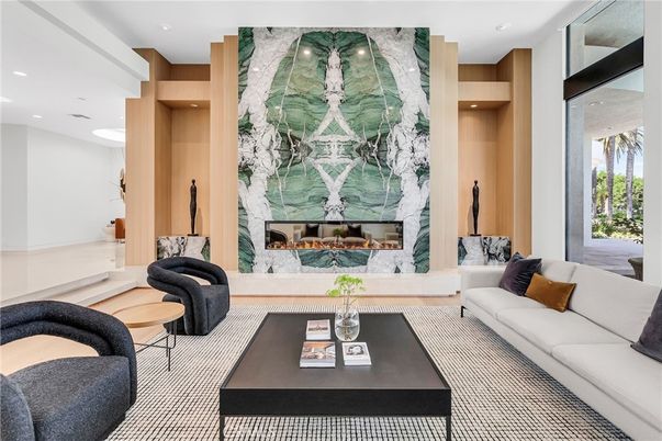 Fireplace, Interior, Living room, Recessed Lighting