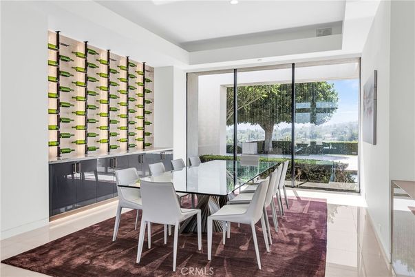 Dining room, Interior, Recessed Lighting, Wine Storage