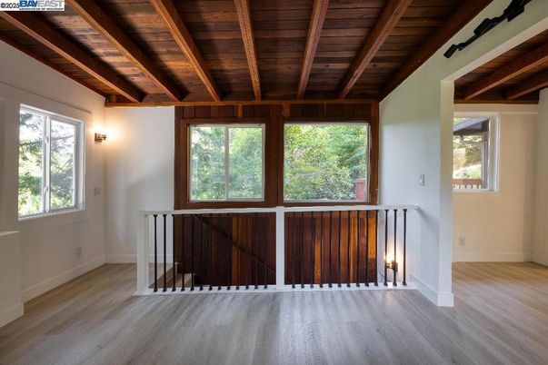 Empty room, Interior, Wooden Beams, Wooden Ceilings, Wood Texture Flooring