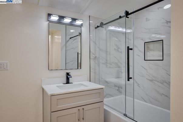 Bathroom, Glass Shower, Interior, Marble Walls
