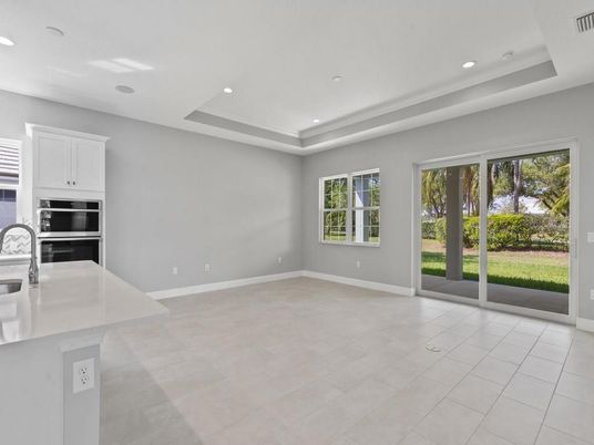 Empty room, Interior, Kitchen, Recessed Lighting