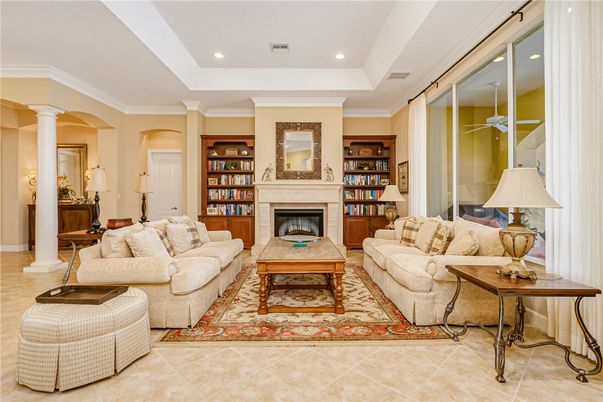 Fireplace, Interior, Living room, Recessed Lighting