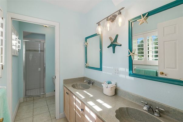 Bathroom, Dual Sink Vanities, Glass Shower, Interior