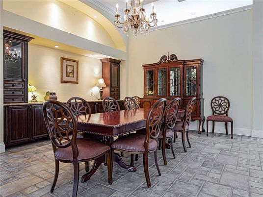 Chandelier, Dining room, Interior, Recessed Lighting